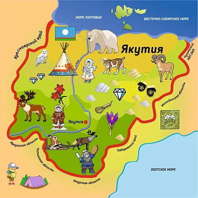 Коврограф по краеведению г.Томмот, Якутия