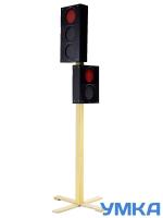 СВЕТОФОР ДЕТСКИЙ транспортный + пешеходный, на стойке, со сменными панелями, оборудование по ПДД в ДОУ