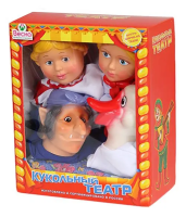 Кукольный театр Весна 4 персонажа с ширмой №4