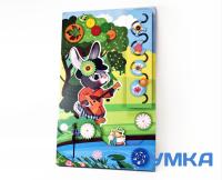 Бизиборд настенный ЗАЙЧИК-ПОПРЫГАЙЧИК. Серия СТРАНА СКАЗОК