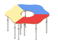 Стол Солнышко 3 части