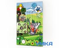 Бизиборд настенный МЫШКА-НОРУШКА. Серия СТРАНА СКАЗОК