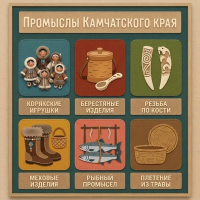 Панно из фетра "Народные промыслы Камчатского края"