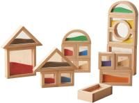 Деревянные сенсорные песочные блоки (18 штук)