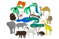 Животные жарких стран с полем 