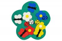 Полянка с цветами и божьими коровками без поля (Мухамеджанова ИП)