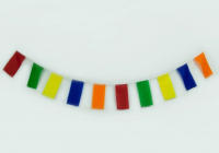 Флажки на веревочке прямоугольные