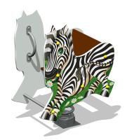 Качалка на пружине «Зебра У1»