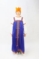 Костюм взрослый Лиса — сарафан и шапочка