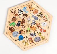 Пазл деревянный «Зверюшки» (Занимательные треугольники)