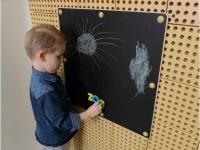 STEM Двухсторонняя панель: Магнитная меловая и деревянная