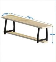 Скамейка гимнастическая 1000 мм ЭКОНОМ (щит дерево) ножки металлические