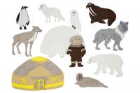 Животные Севера с игровым полем (8дет)