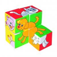 Игрушка кубики "Собери картинку"(Домашние животные)