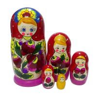 Матрешка Жемчужная Красная (5 в 1) (RNToys)