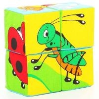 Игрушка кубики "Собери картинку"(Насекомые)