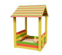 Песочница с крышей Ладушки цветная