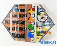 Бизиборд настенный СТРОИТЕЛЬ. Серия ИЗУЧАЕМ ПРОФЕССИИ