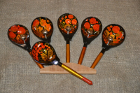 Ложки веерные «пятёрка» с бубенцами