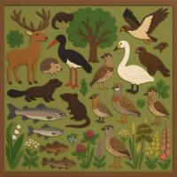 Фетровое панно с животными и растениями Башкортостана