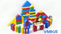 Конструктор деревянный ОТ РОЖДЕНИЯ ДО ШКОЛЫ 3-4 года 81 элемент