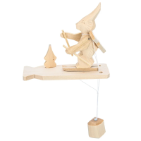  Богородская деревянная игрушка "Кролик-лыжник"