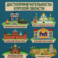 Панно из фетра "Достопримечательности Курской области"