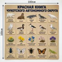 Панно из фетра "Красная книга Чукотского автономного округа"