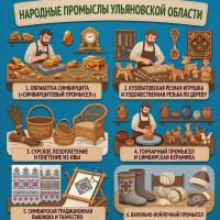 Панно из фетра "Народные промыслы Ульяновской области"