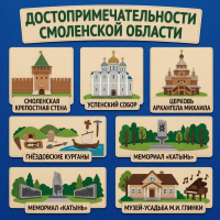 Панно из фетра "Достопримечательности Смоленской области"
