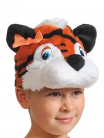 Тигрица маска-шапочка из плюша арт. 4036