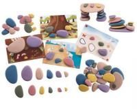 Радужные камешки " Художественные цвета". Набор с карточками