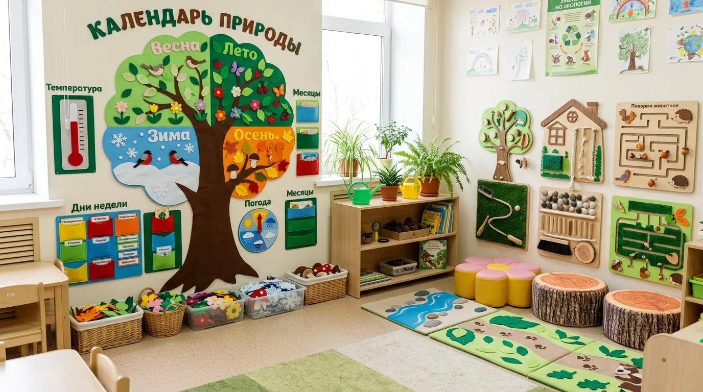 Образовательное пространство «Календарь природы — времена года» для детского сада