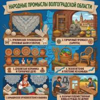 Панно из фетра "Народные промыслы Волгоградской области"