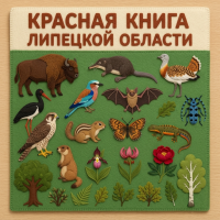 Панно из фетра "Красная книга Липецкой области"