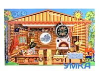 Бизиборд настенный РУССКАЯ НАРОДНАЯ ИЗБА. Серия ПАТРИОТИЧЕСКОЕ ВОСПИТАНИЕ