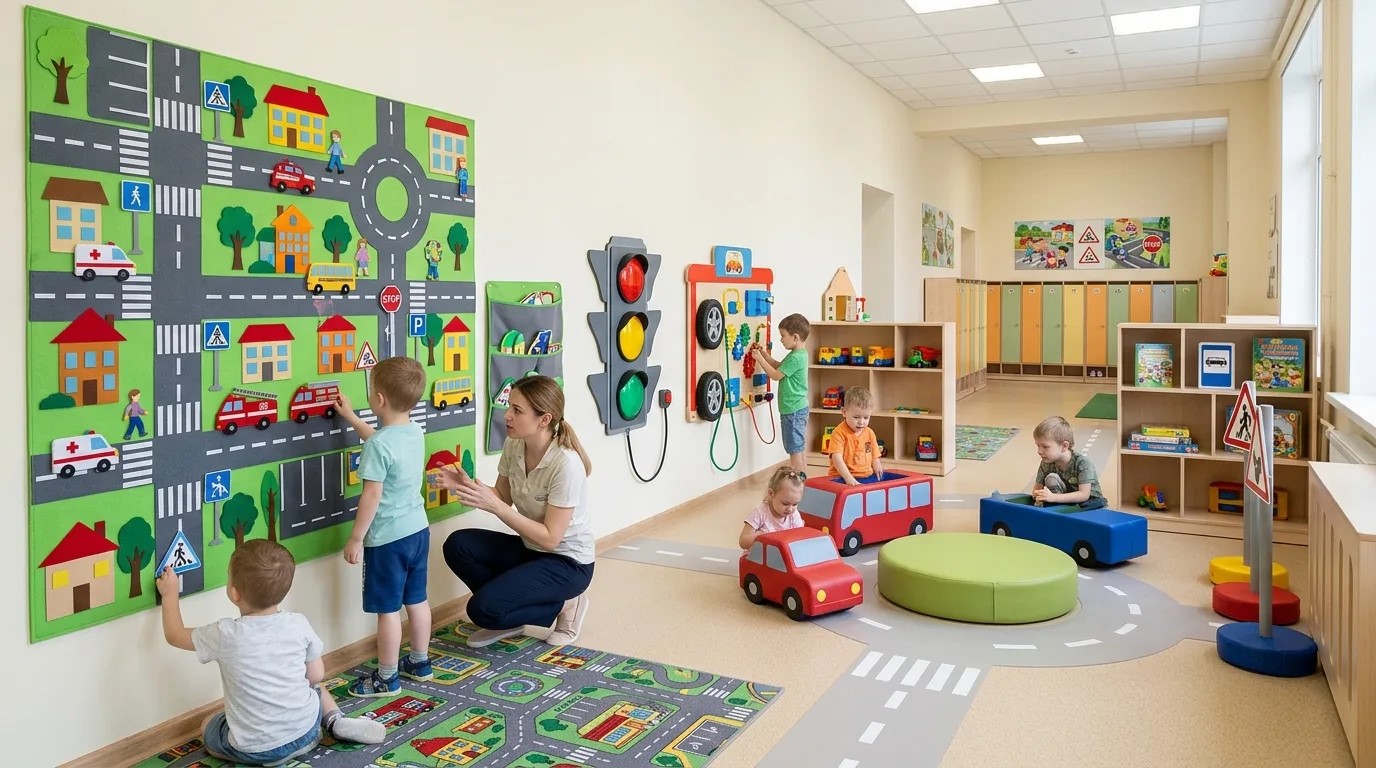 Образовательное пространство по ПДД для детского сада — проектный вариант