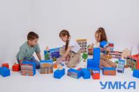 Конструктор напольный из дерева ГОРОД МЕЧТЫ 123 детали