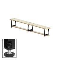 Скамейка гимнастическая 2500 мм ЭКОНОМ (щит дерево) ножки с РО металлические (из 2 частей)