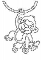 Трафарет "Обезьянка", А4