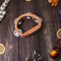 музыкальный инструмент "Тамбурин" дерево 3x16x12 см