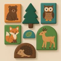 Набор мягких модулей "Животные леса"