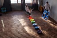 Кочки объемные 7 шт. (набор радуга) в мешке для хранения