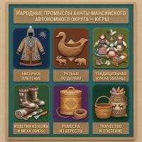 Панно из фетра "Народные промыслы Ханты-Мансийского автономного округа — Югры"