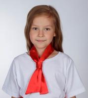 Галстук  с петелькой из атласа узкий