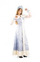 Новогодний костюм Снегурочки взрослый шелк