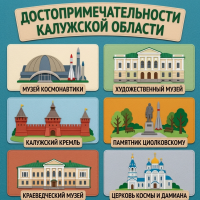 Панно из фетра "Достопримечательности Калужской области"