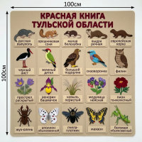 Панно из фетра "Красная книга Тульской области"