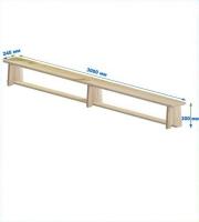 Скамейка гимнастическая 3000 мм ЭКОНОМ (щит дерево) ножки дерево