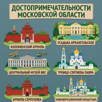 Панно из фетра "Достопримечательности Московской области"